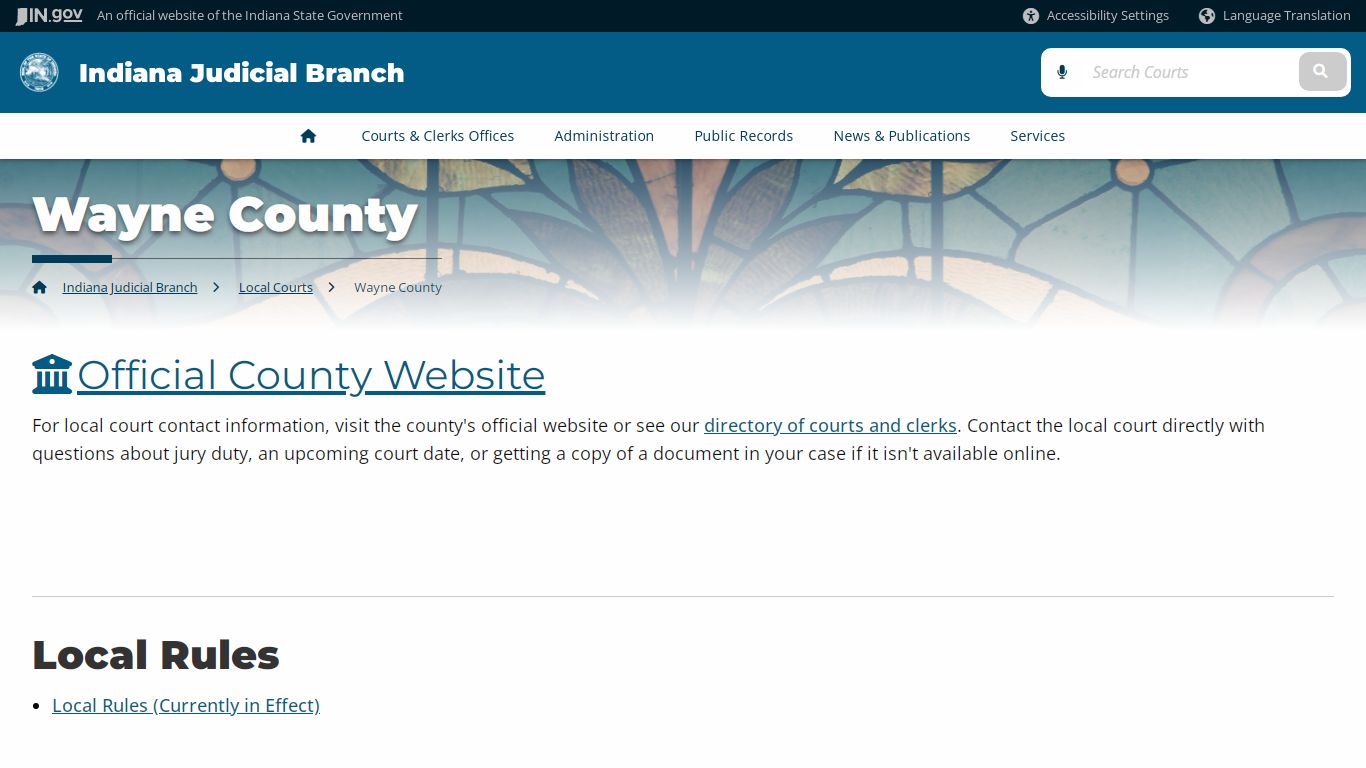 Wayne County - Indiana Judicial Branch